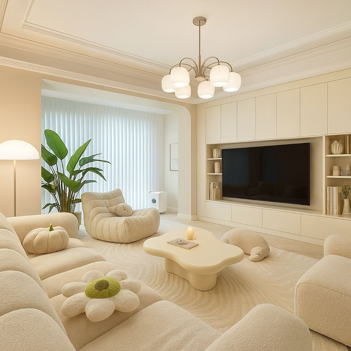 Thiết kế nội thất chung cư phong cách kem sữa