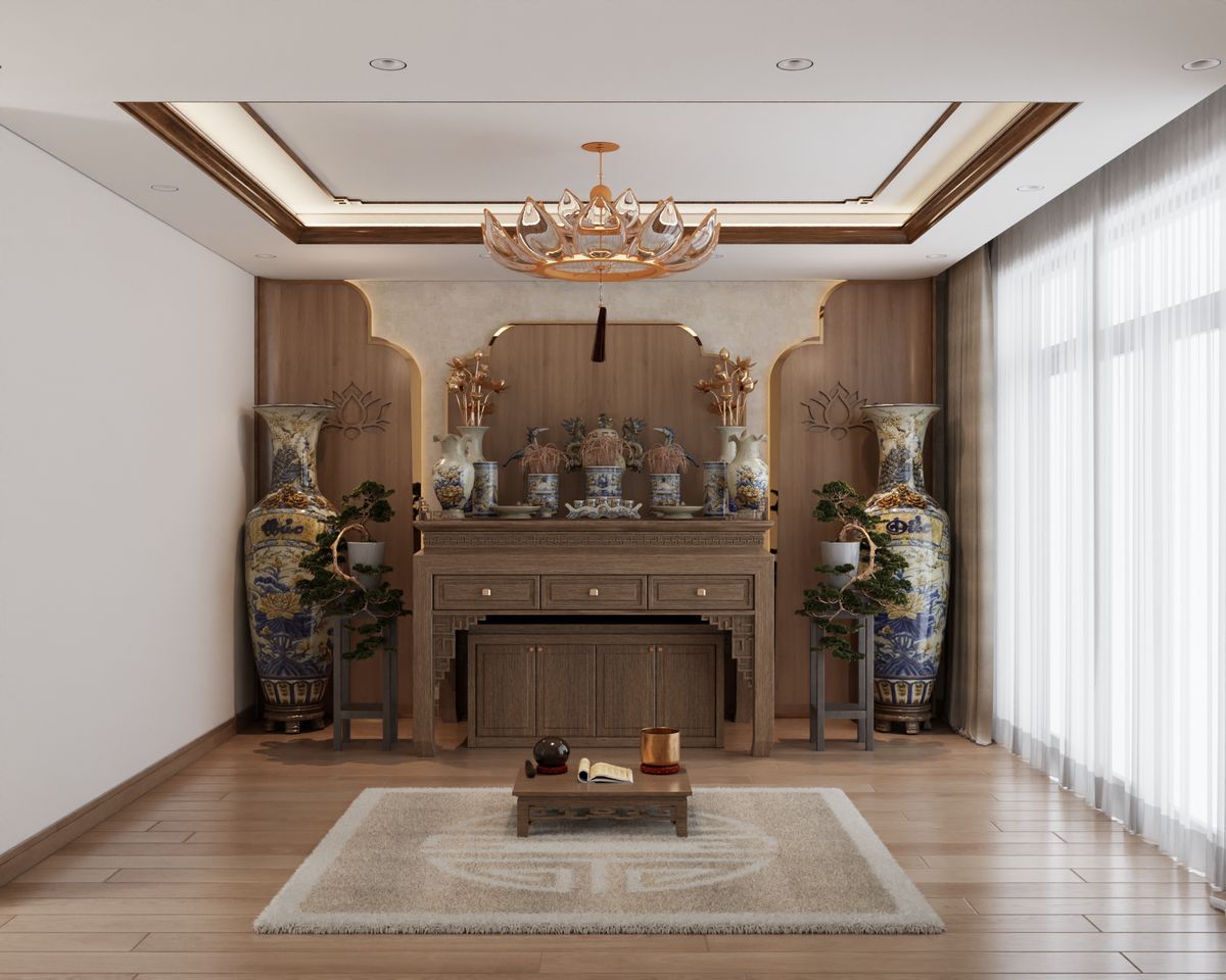 Thiết kế nội thất phòng thờ